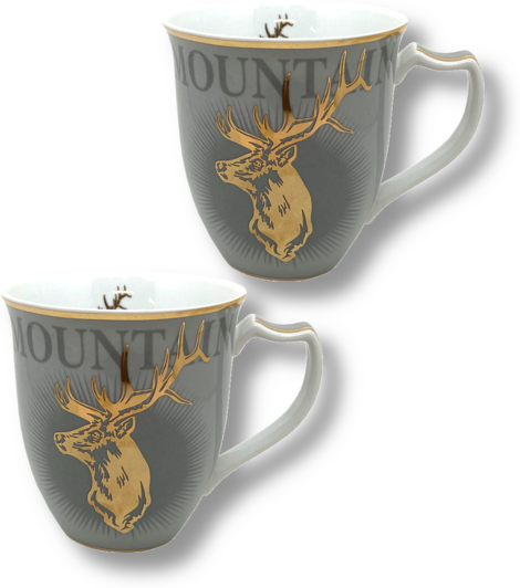 Porcelain cup | Golden deer 