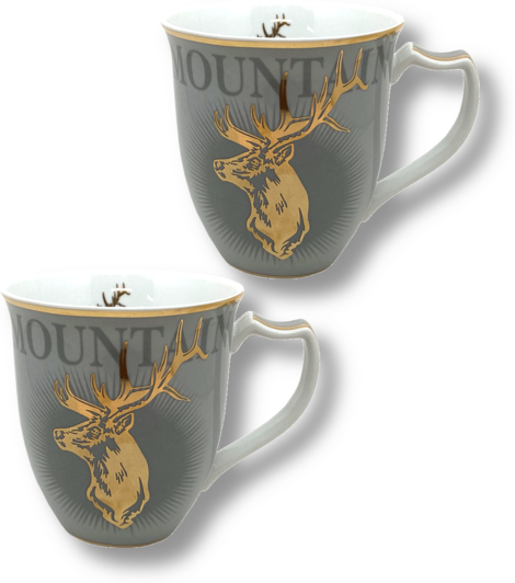 Porzellan Tasse | Goldener Hirsch